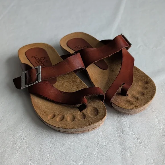 Yokono Brown Leather Strapy Made In Spain Sandals Women's Size 6 - Picture 2 of 7